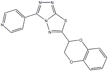  6-(2,3-dihydro-1,4-benzodioxin-2-yl)-3-(4-pyridinyl)[1,2,4]triazolo[3,4-b][1,3,4]thiadiazole