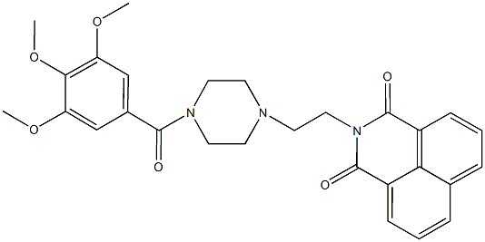 2-{2-[4-(3,4,5-trimethoxybenzoyl)-1-piperazinyl]ethyl}-1H-benzo[de]isoquinoline-1,3(2H)-dione Structure