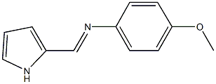 4-methoxy-N-(1H-pyrrol-2-ylmethylene)aniline 化学構造式