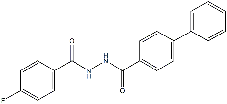 N'-(4-fluorobenzoyl)[1,1'-biphenyl]-4-carbohydrazide 结构式