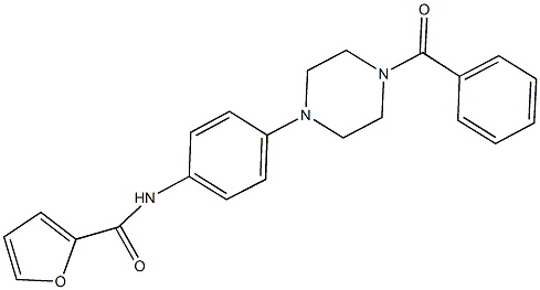 N-[4-(4-benzoyl-1-piperazinyl)phenyl]-2-furamide Structure