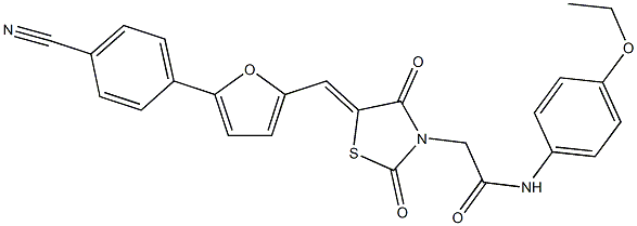 2-(5-{[5-(4-cyanophenyl)-2-furyl]methylene}-2,4-dioxo-1,3-thiazolidin-3-yl)-N-(4-ethoxyphenyl)acetamide|