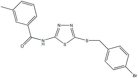 N-{5-[(4-bromobenzyl)sulfanyl]-1,3,4-thiadiazol-2-yl}-3-methylbenzamide