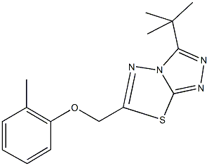 (3-tert-butyl[1,2,4]triazolo[3,4-b][1,3,4]thiadiazol-6-yl)methyl 2-methylphenyl ether 化学構造式