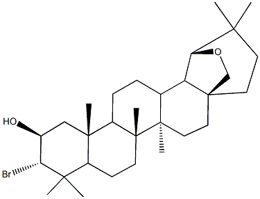 10-bromo-4,5,9,9,13,20,20-heptamethyl-24-oxahexacyclo[17.3.2.0~1,18~.0~4,17~.0~5,14~.0~8,13~]tetracosan-11-ol Structure