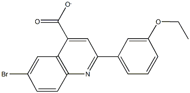 6-bromo-2-(3-ethoxyphenyl)-4-quinolinecarboxylic acid,,结构式