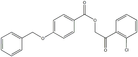 2-(2-chlorophenyl)-2-oxoethyl 4-(benzyloxy)benzoate,,结构式