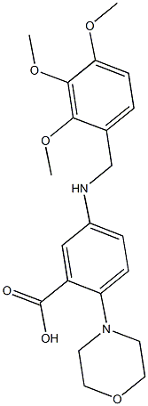 2-(4-morpholinyl)-5-[(2,3,4-trimethoxybenzyl)amino]benzoic acid