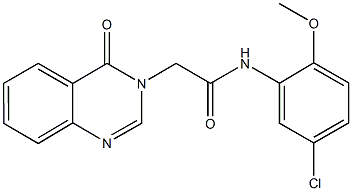 N-(5-chloro-2-methoxyphenyl)-2-(4-oxo-3(4H)-quinazolinyl)acetamide Structure