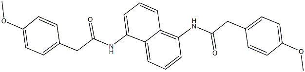 2-(4-methoxyphenyl)-N-(5-{[(4-methoxyphenyl)acetyl]amino}-1-naphthyl)acetamide 结构式