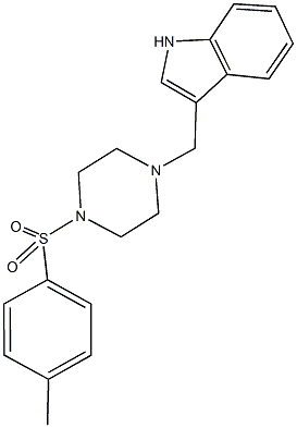 3-({4-[(4-methylphenyl)sulfonyl]-1-piperazinyl}methyl)-1H-indole Struktur