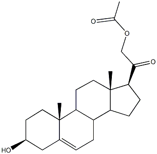 3-hydroxy-20-oxopregn-5-en-21-yl acetate Structure