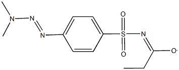 1-({[4-(3,3-dimethyl-1-triazenyl)phenyl]sulfonyl}imino)-1-propanolate,,结构式