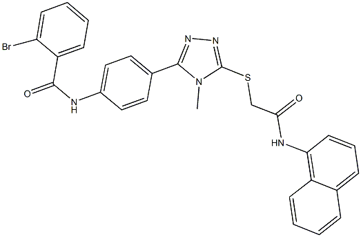 2-bromo-N-[4-(4-methyl-5-{[2-(1-naphthylamino)-2-oxoethyl]sulfanyl}-4H-1,2,4-triazol-3-yl)phenyl]benzamide