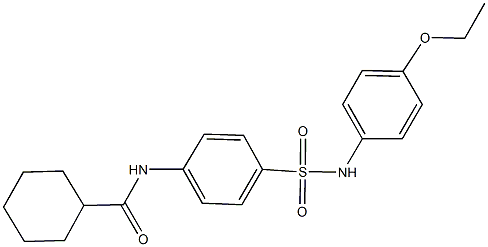 N-{4-[(4-ethoxyanilino)sulfonyl]phenyl}cyclohexanecarboxamide Structure