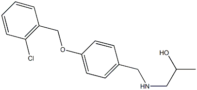 1-({4-[(2-chlorobenzyl)oxy]benzyl}amino)-2-propanol,,结构式
