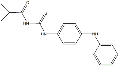 N-(4-anilinophenyl)-N'-isobutyrylthiourea Struktur