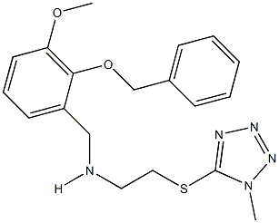 N-[2-(benzyloxy)-3-methoxybenzyl]-N-{2-[(1-methyl-1H-tetraazol-5-yl)sulfanyl]ethyl}amine Structure