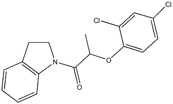 1-[2-(2,4-dichlorophenoxy)propanoyl]indoline 化学構造式