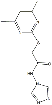 2-[(4,6-dimethyl-2-pyrimidinyl)sulfanyl]-N-(4H-1,2,4-triazol-4-yl)acetamide