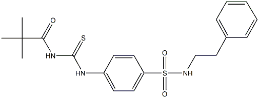 4-({[(2,2-dimethylpropanoyl)amino]carbothioyl}amino)-N-(2-phenylethyl)benzenesulfonamide