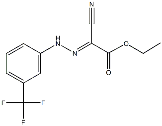 ethyl cyano{[3-(trifluoromethyl)phenyl]hydrazono}acetate,,结构式