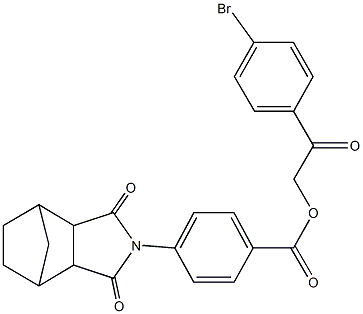 2-(4-bromophenyl)-2-oxoethyl 4-(3,5-dioxo-4-azatricyclo[5.2.1.0~2,6~]dec-4-yl)benzoate 化学構造式