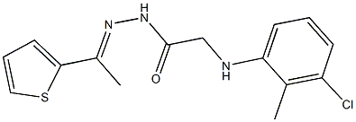  2-(3-chloro-2-methylanilino)-N'-[1-(2-thienyl)ethylidene]acetohydrazide