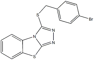 3-[(4-bromobenzyl)sulfanyl][1,2,4]triazolo[3,4-b][1,3]benzothiazole 结构式