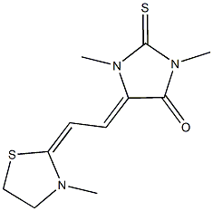 1,3-dimethyl-5-[2-(3-methyl-1,3-thiazolidin-2-ylidene)ethylidene]-2-thioxo-4-imidazolidinone