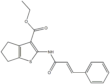 ethyl 2-(cinnamoylamino)-5,6-dihydro-4H-cyclopenta[b]thiophene-3-carboxylate 结构式