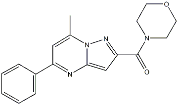 7-methyl-2-(4-morpholinylcarbonyl)-5-phenylpyrazolo[1,5-a]pyrimidine Struktur