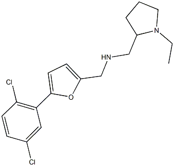 N-{[5-(2,5-dichlorophenyl)-2-furyl]methyl}-N-[(1-ethyl-2-pyrrolidinyl)methyl]amine|