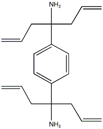 1-allyl-1-[4-(1-allyl-1-amino-3-butenyl)phenyl]-3-butenylamine 化学構造式