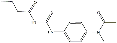 N-(4-{[(butyrylamino)carbothioyl]amino}phenyl)-N-methylacetamide,,结构式