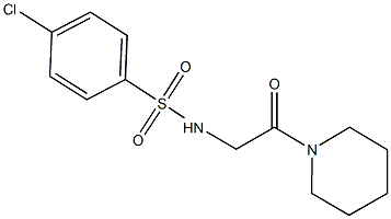  4-chloro-N-[2-oxo-2-(1-piperidinyl)ethyl]benzenesulfonamide