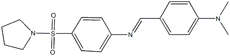 N-[4-(dimethylamino)benzylidene]-N-[4-(1-pyrrolidinylsulfonyl)phenyl]amine 化学構造式