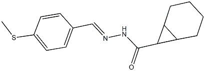 N'-[4-(methylsulfanyl)benzylidene]bicyclo[4.1.0]heptane-7-carbohydrazide Structure