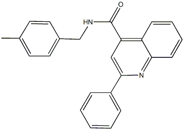 N-(4-methylbenzyl)-2-phenyl-4-quinolinecarboxamide 结构式