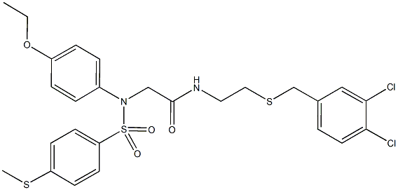 N-{2-[(3,4-dichlorobenzyl)sulfanyl]ethyl}-2-(4-ethoxy{[4-(methylsulfanyl)phenyl]sulfonyl}anilino)acetamide|