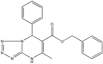 benzyl 5-methyl-7-phenyl-4,7-dihydrotetraazolo[1,5-a]pyrimidine-6-carboxylate Struktur