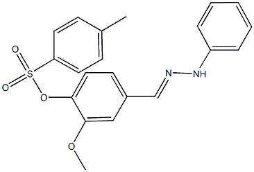 2-methoxy-4-(2-phenylcarbohydrazonoyl)phenyl 4-methylbenzenesulfonate 结构式