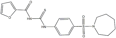 N-[4-(1-azepanylsulfonyl)phenyl]-N'-(2-furoyl)thiourea 化学構造式