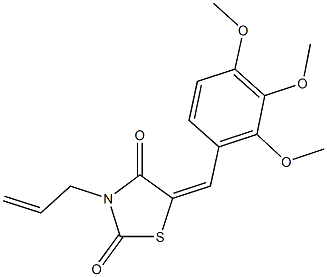 3-allyl-5-(2,3,4-trimethoxybenzylidene)-1,3-thiazolidine-2,4-dione