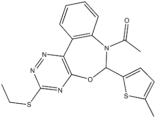  7-acetyl-6-(5-methyl-2-thienyl)-6,7-dihydro[1,2,4]triazino[5,6-d][3,1]benzoxazepin-3-yl ethyl sulfide