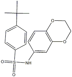 4-tert-butyl-N-(2,3-dihydro-1,4-benzodioxin-6-yl)benzenesulfonamide Struktur