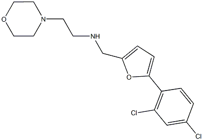 N-{[5-(2,4-dichlorophenyl)-2-furyl]methyl}-N-[2-(4-morpholinyl)ethyl]amine,,结构式