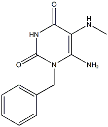 6-amino-1-benzyl-5-(methylamino)-2,4(1H,3H)-pyrimidinedione Structure