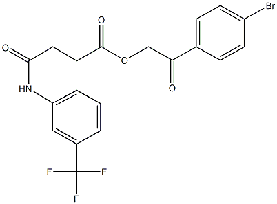  2-(4-bromophenyl)-2-oxoethyl 4-oxo-4-[3-(trifluoromethyl)anilino]butanoate