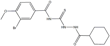 3-bromo-N-{[2-(cyclohexylcarbonyl)hydrazino]carbothioyl}-4-methoxybenzamide